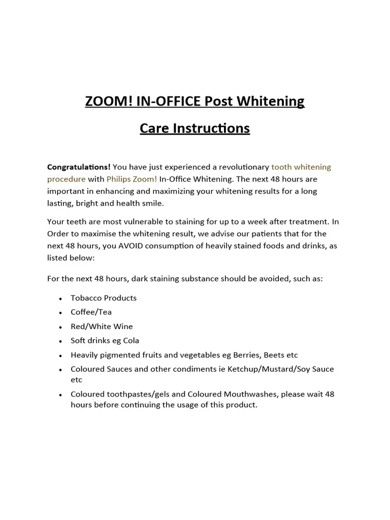 24946 zoom whitening aftercare 1