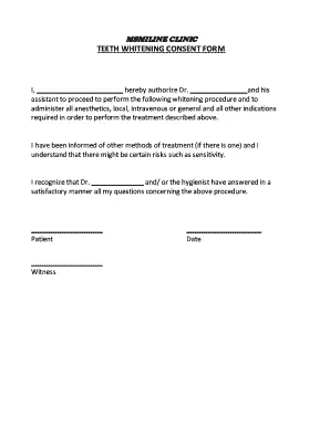 25013 teeth whitening consent form
