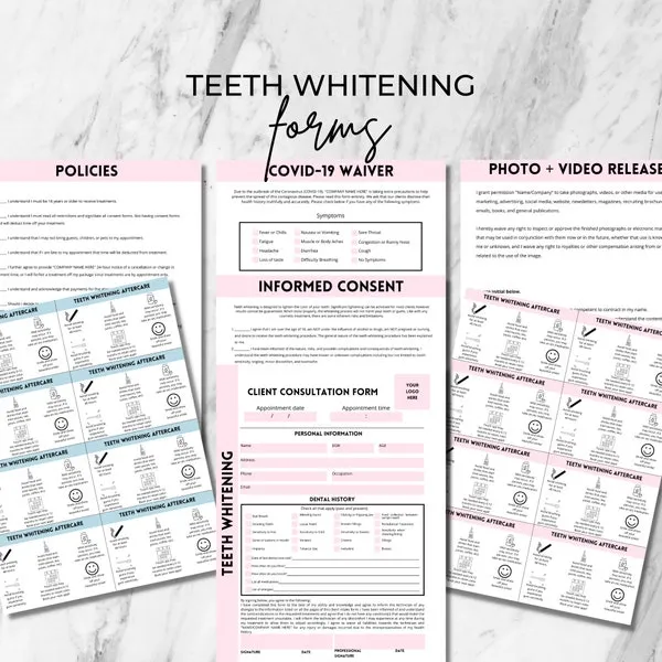 25020 teeth whitening waiver form